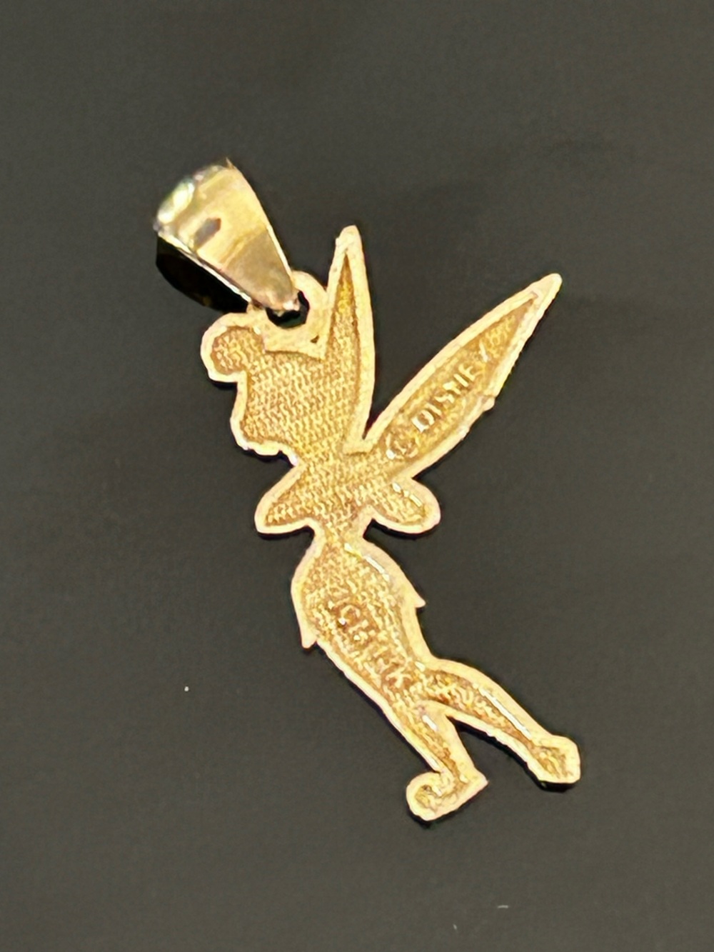 Vintage 14K Solid Gold Disney Tinker Bell Pendant Charm Signed JCM 1g - Picture 4 of 5